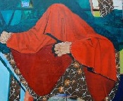 Le vol cardinalice - huile sur toile - 100 x 120 cm - 2013